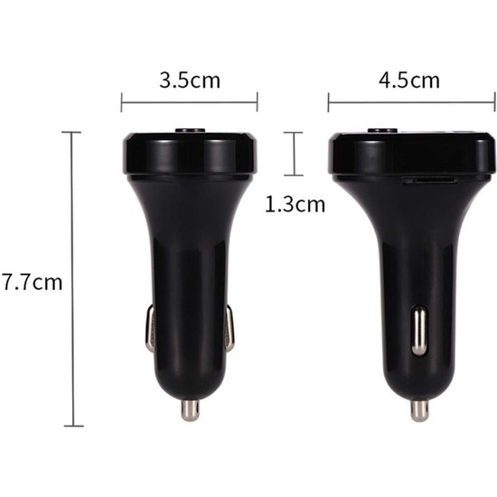All Avcill Car X8 Araç Fm Transmitter 5.0 Bluetooth Araç Kiti USB Mp3 Sd Kart Çakmaklık Girişli Oto Müzik Çalar