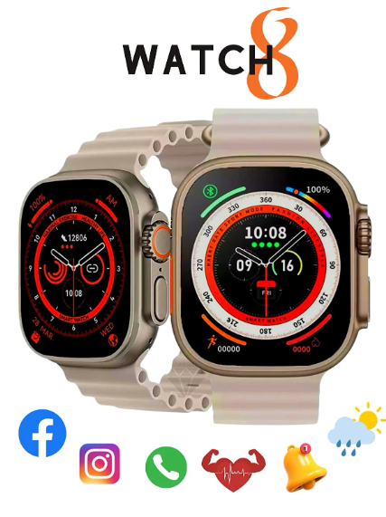 Favors Watch 8 T800 Ultra Siyah Akıllı Saat Arama Yapma, Sensörlü, Spor Mod, Bildirim, Türkçe Smart Watch t800ultra