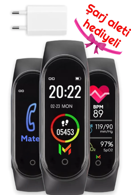 MATEO M4 Akıllı Bileklik Renkli Ekran(2022 VERSİYON)ios Ve Android Uymlu,tansiyon\ekran Teması Değiştirme SMART BRACELET4