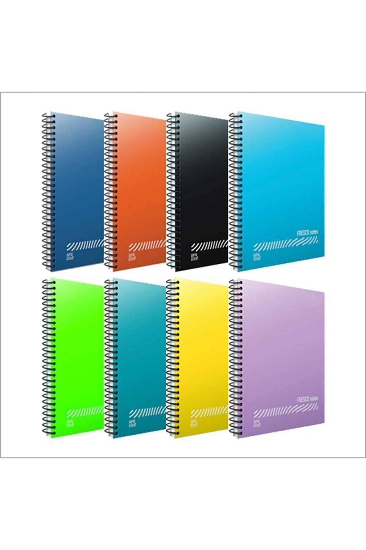 Gıpta Fresco (6'lı Paket) A4 80 Yaprak 6 Kareli Plastik Kapak Defter 10005345589