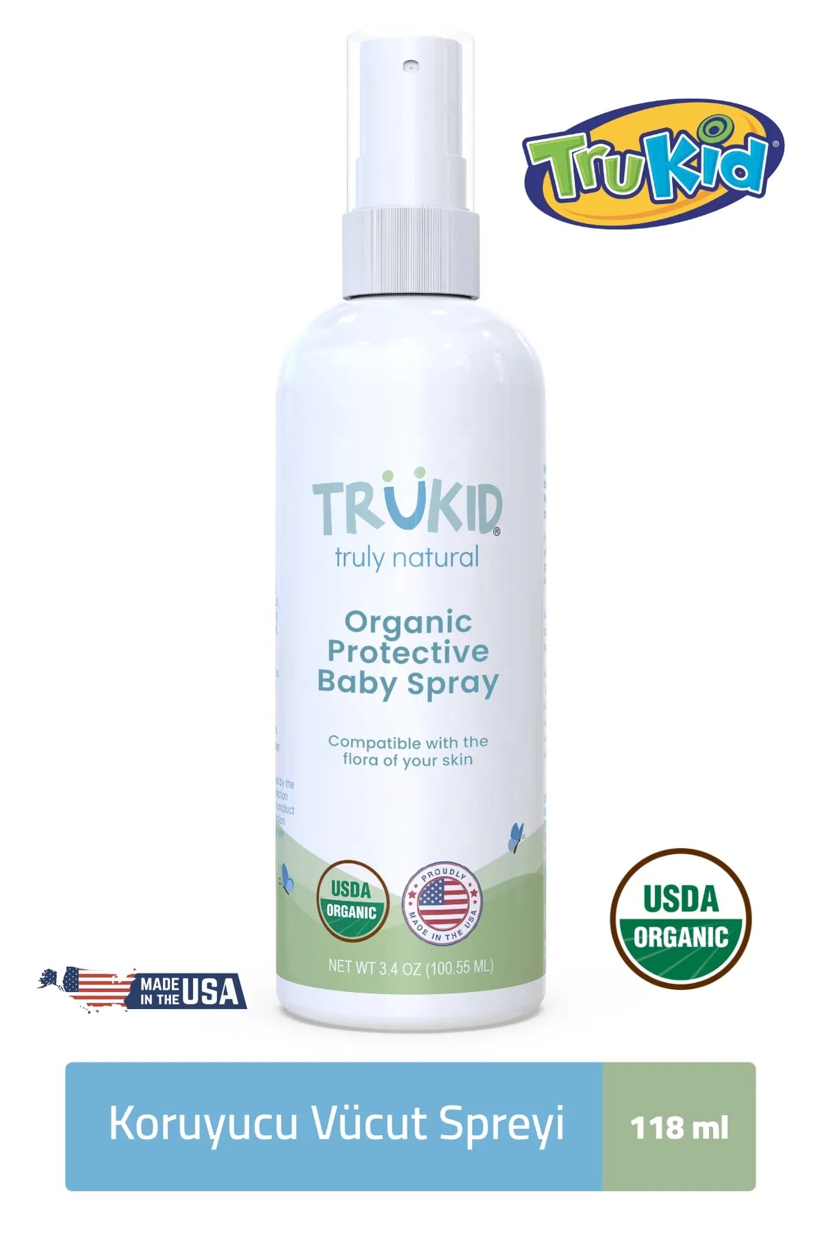 Trukid Organik Koruyucu Bebek Losyonu Protective Baby Sprey 118 ml 30175020