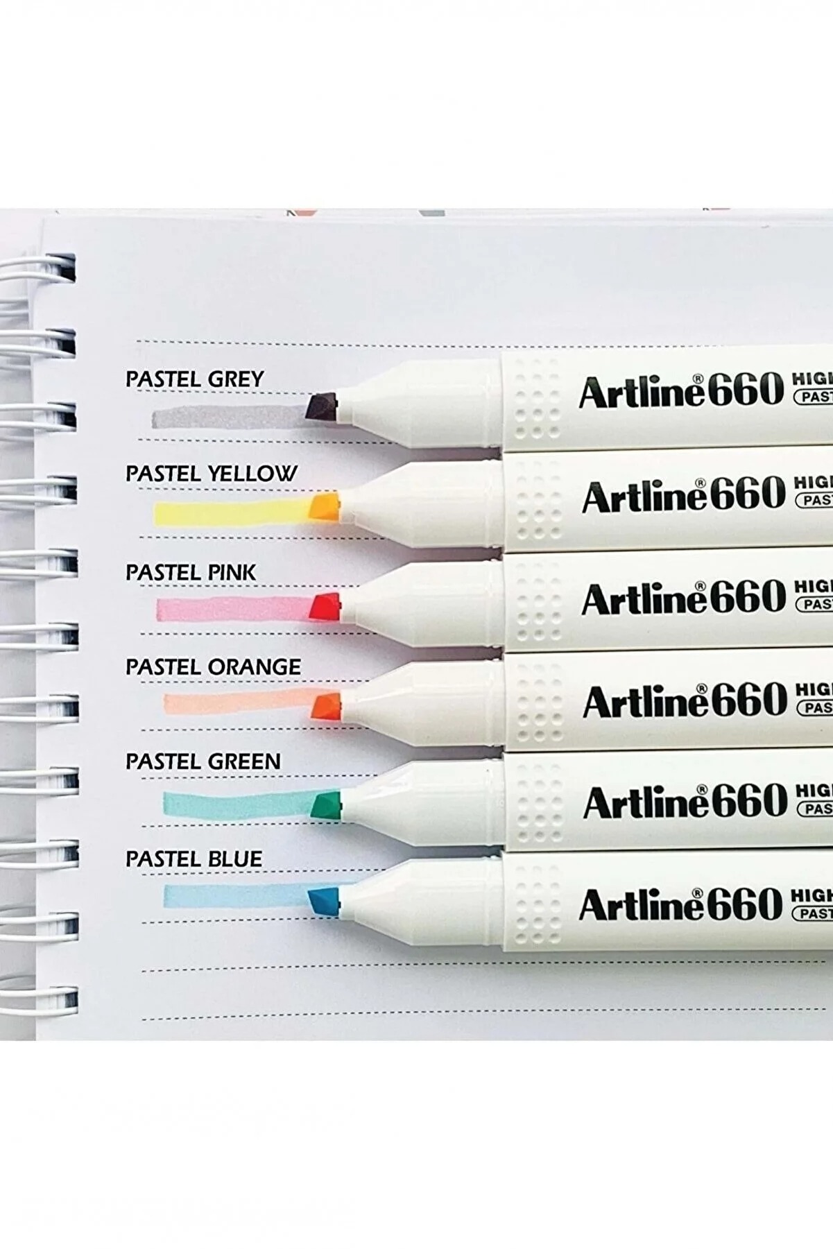 artline 660 Pastel Seri 6'lı Fosforlu Kalem Seti-2 KOZME.660.FOSFORLU.01