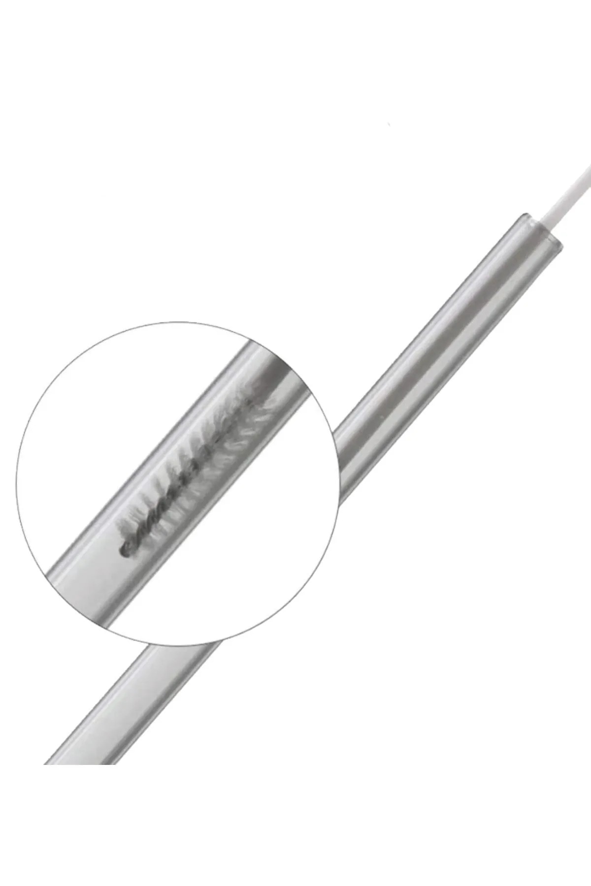 evikonu 6 Parça Şeffaf Cam Eğimli Pipet Ve Temizleme Fırçası Kokteyl Sunum Pipetleri Yıkanabilir PPT-210