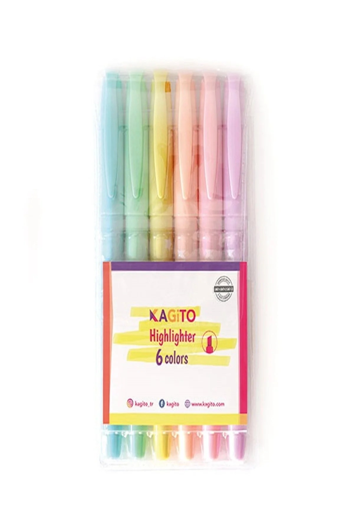 kagito Pastel Highlighter Kalem Seti 6’lı Mr-10